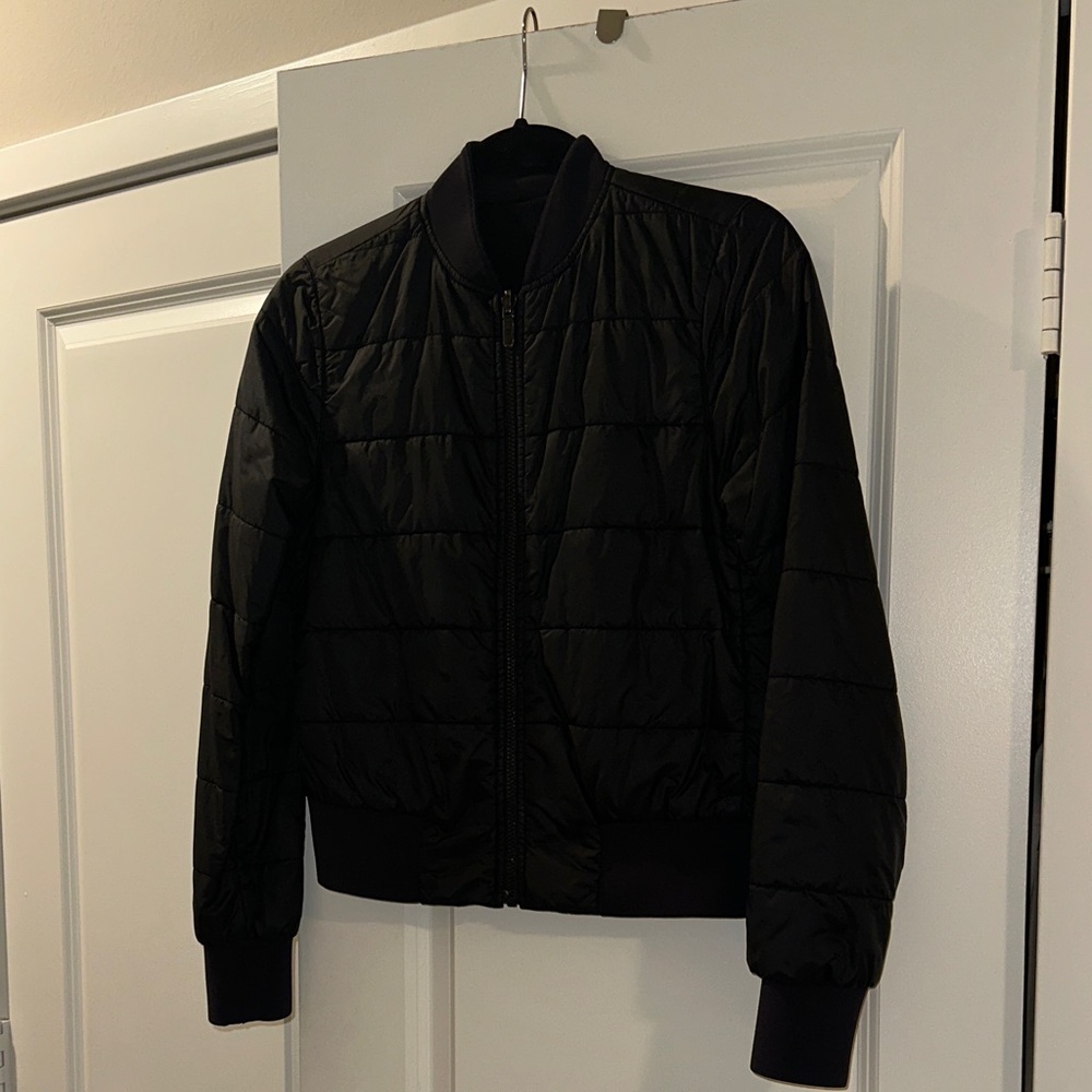 lululemon black reversible bomber jacket
